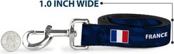 Buckle-Down Global Soccer Cup Series France Spirit Flag Dog Leash, 6-ft long, 1-in wide slide 2 of 3