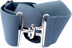 Ace Equestrian Elastic Horse Riding Belt, Slate/Silver, 2-in