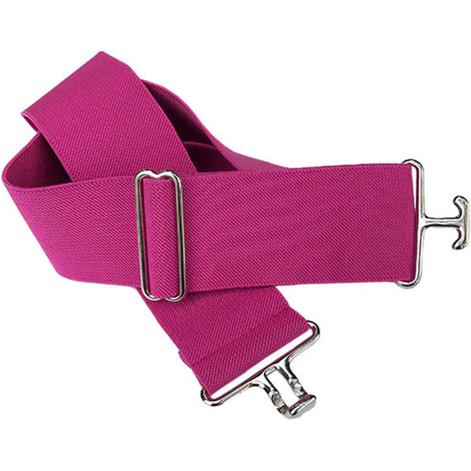 Ace Equestrian Elastic Horse Riding Belt, Pink/Silver, 2-in