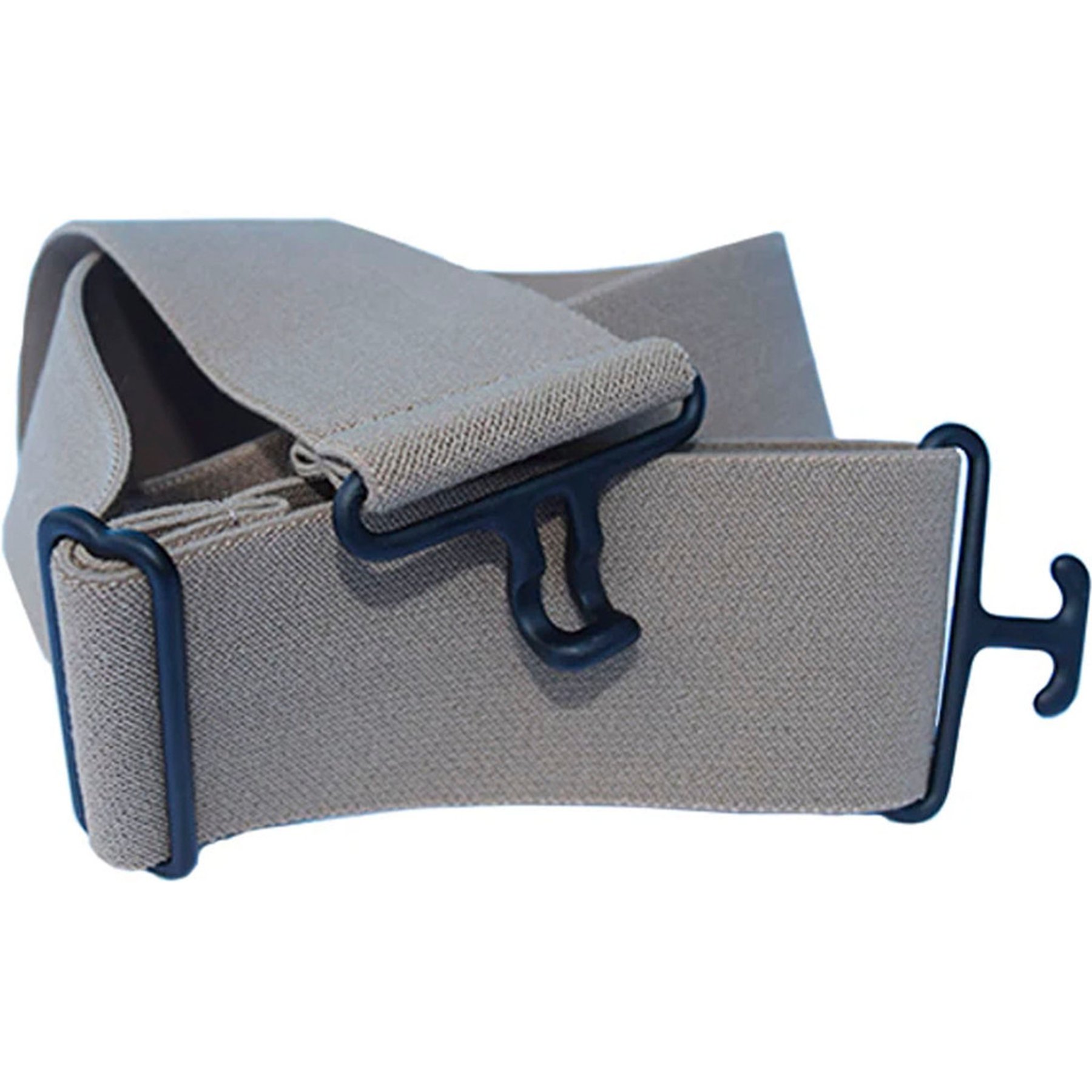 Ace Equestrian Elastic Horse Riding Belt, Black/Khaki, 2-in