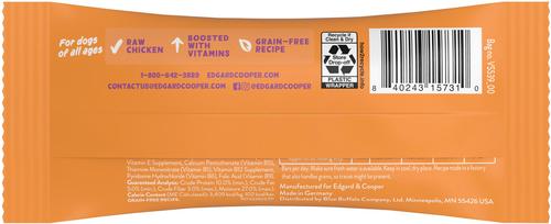 Show full view: Edgard & Cooper Keep It Up Bar Nutritious Boosted Vitamins Grain-Free Chicken Crunchy Dog Treats, 1.05-oz slide 3 of 9