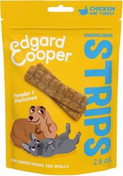 Edgard & Cooper Snugglebug Strip Grain-Free Tender Chicken & Turkey Recipe Soft & Chewy Dog Treats, 2.6-oz bag