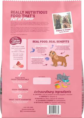 Show full view: Edgard & Cooper Fabulous Free-Run Puppy Grain-Free Chicken & Duck Recipe Dry Dog Food, 11-lb bag slide 3 of 10