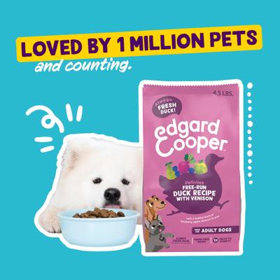 Show full view: Edgard & Cooper Adult Grain-Free Delicious Free-Run Duck Recipe & Venison Dry Dog Food, 4.5-lb bag slide 10 of 10