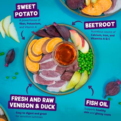 Show full view: Edgard & Cooper Adult Grain-Free Delicious Free-Run Duck Recipe & Venison Dry Dog Food, 4.5-lb bag slide 4 of 10