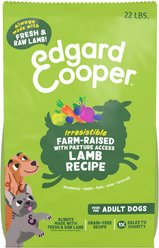 Edgard & Cooper Adult Grain-Free Irresistible Farm-Raised Lamb Recipe Dry Dog Food, 22-lb bag