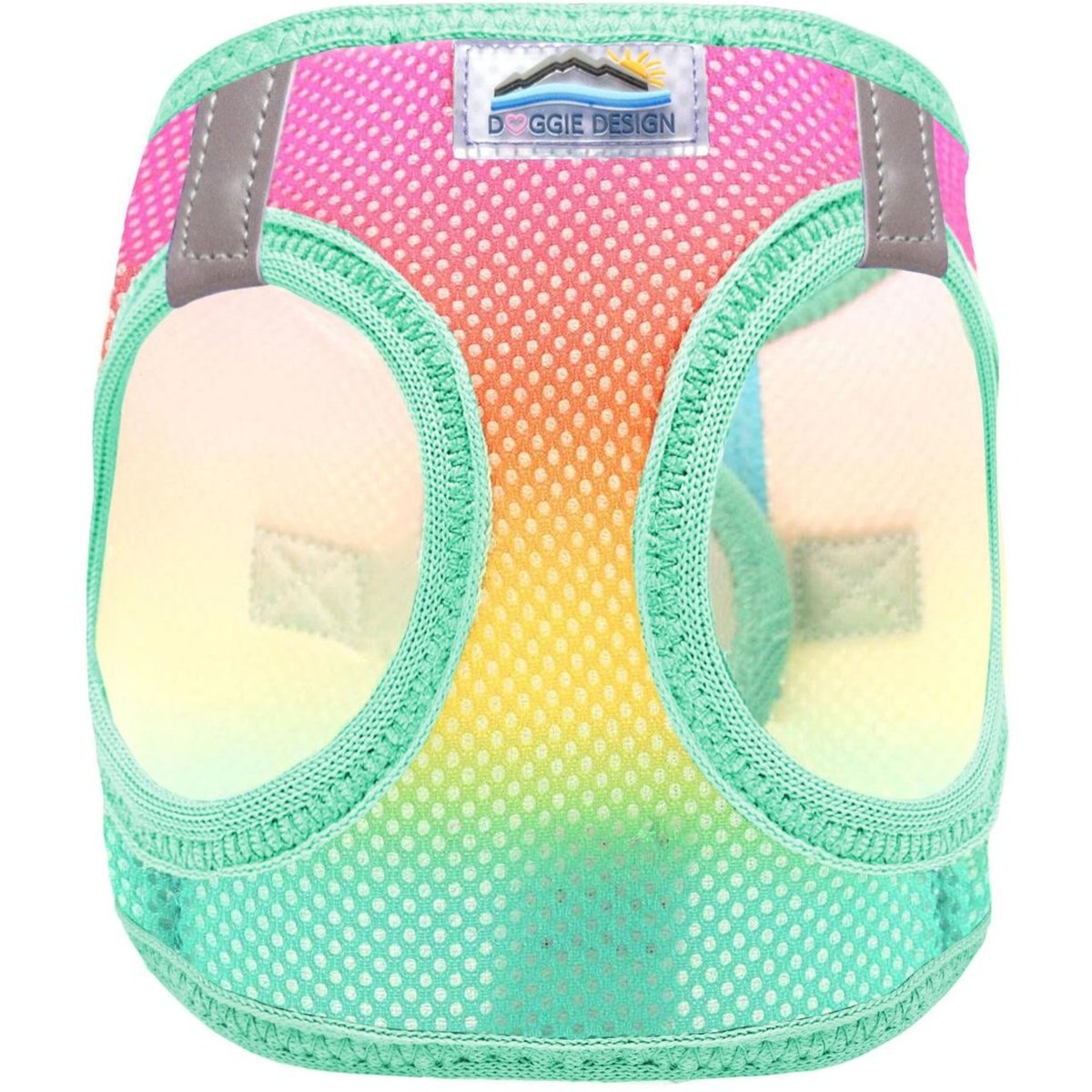 Doggie Design American River Ombre Collection Choke-Free Dog Harness, Beach Party, Medium: 16 to 19-in neck
