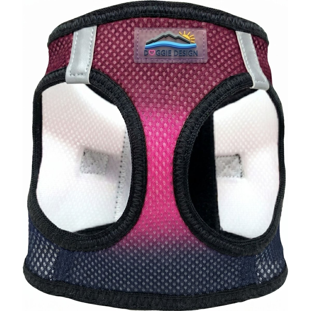 Doggie Design American River Ombre Collection Choke-Free Dog Harness, Sunset Pink, Small: 13 to 16-in neck