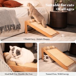 CheerPals Solid Wood 100% Natural Sisal Heavy Duty Furniture Protector Cat Scratcher, Brown, Large slide 2 of 8