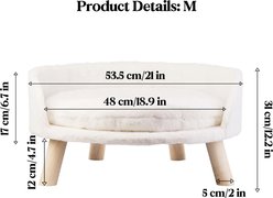 Barpor Round Elevated Sofa Dog Bed, Medium slide 2 of 9