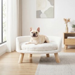 Barpor Round Elevated Sofa Dog Bed, Small