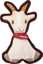 Wrangler Tough Canvas Goat Plush Dog Toy, Tan