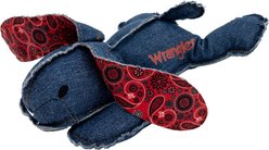 Wrangler Denim Bunny Plush Dog Toy, Blue
