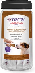 Cafe Nara Peanut Butter Flavored Mousse Lickable Dog Treats, 12.5-oz jar, 25 count