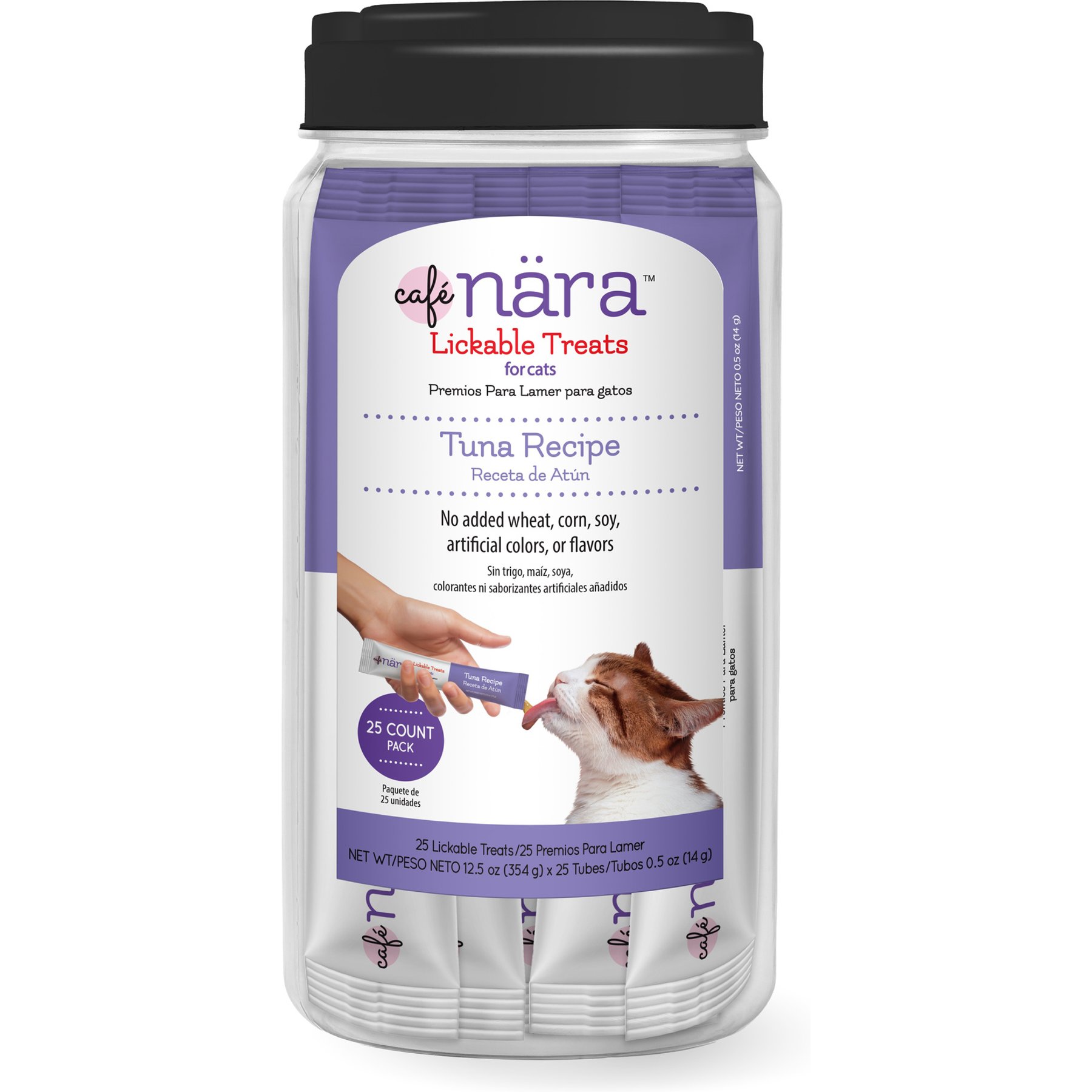 Cafe Nara Tuna Flavored Mousse Lickable Cat Treats, 12.5-oz jar, 25 count