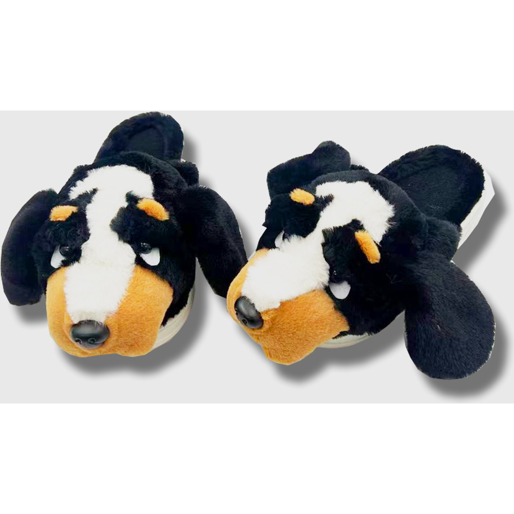 Oooh Geez! The Hound Women's Plush Slides, Black, Medium: Womens 7-8