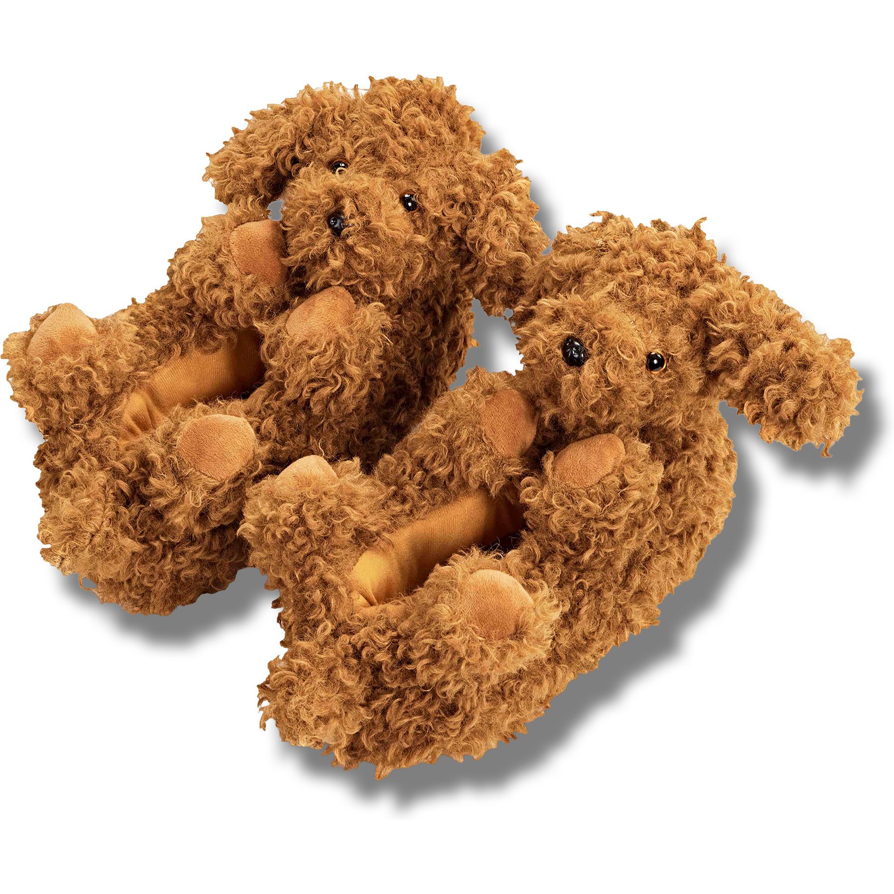 Oooh Geez! Coco the Doodle Women's Plush Slippers, Brown, Medium: Womens 7-8