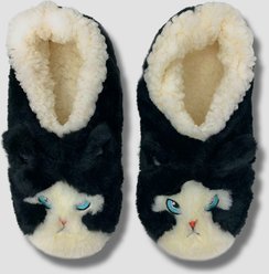 Oooh Geez! Good Kitty Women's Bootie Slippers, Black, Small: Womens 5-6 slide 1 of 3
