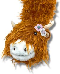 Oooh Geez! Highland Cattle Women's Plush Slipper Socks, Orange, One Size: Women's 5-10 slide 2 of 5
