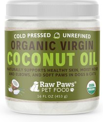 Raw Paws Virgin Organic Hot Spot Lotion Hypoallergenic Dog & Cat Coconut Oil Balm, 16-oz jar