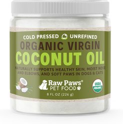 Raw Paws Virgin Organic Hot Spot Lotion Hypoallergenic Dog & Cat Coconut Oil Balm, 8-oz jar