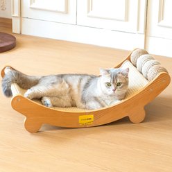 CheerPals Sisal Solid Wood Cat Scratcher, Brown, Large