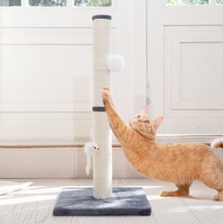 CheerPals 25.2-in Sisal Vertical Cat Scratcher, White, Medium