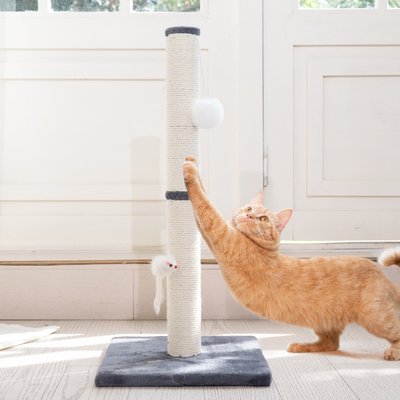 CheerPals CheerPals 25.2-in Sisal Vertical Cat Scratcher, White, Medium