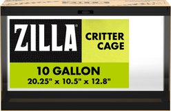 Zilla Critter Cage Horizontal Breeder Sliding Screen Top Reptile Terrarium, 10-gal