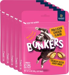 BONKERS Bites Chicken Flavor Crunchy & Soft Cat Treats, 36-oz bundle