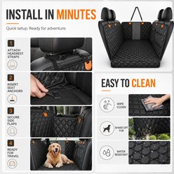 NonoPets 6-in-1 Heavy-Duty Waterproof Dog Car Seat Cover & Hammock, Black slide 2 of 9