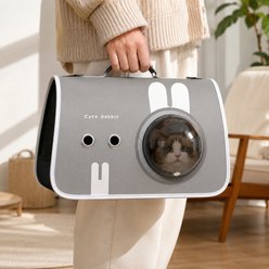 NonoPets Foldable Dog & Cat Carrier Backpack, Grey, Large: Under 17-lb