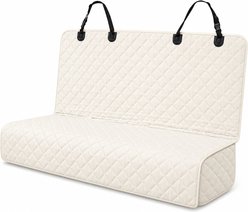 NonoPets Heavy-Duty Multi-Layer Waterproof Dog & Cat Rear Seat Protector, Beige