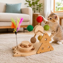 NonoPets Wooden Cat Activity Toy