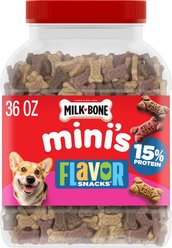 Milk-Bone Flavor Snacks Mini's Flavored Crunchy Dog Treats, 36-oz tub