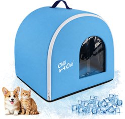 allforpaws Chill Out Chillzone Polar Cooling Dog & Cat Igloo, Blue, 19.7 inch