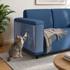 NonoPets Heavy-Duty Anti-Scratch PVC Shield Transparent Invisible Couch Guard Dog & Cat Scratch Furniture Protector, 12 x 197-in