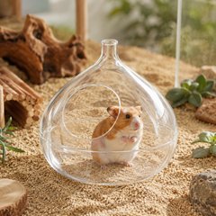 NonoPets Transparent Teardrop Hamster Sand Bath House