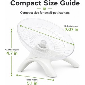 NonoPets Silent Flying Saucer Exercise Wheel Running Disc Activity Toy with Stable 4-Point Support Base for Hamsters Gerbils Mice & Small Pets, Black