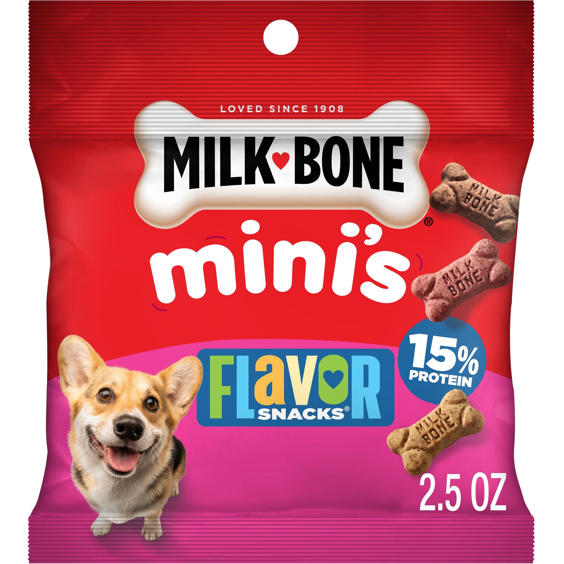 Milk-Bone Flavor Snacks Mini's Flavored Crunchy Dog Treats, 50-oz bundle
