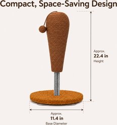 NonoPets Chicken Leg 22.4-in Hemp Cat Scratching Post with Toy slide 2 of 9