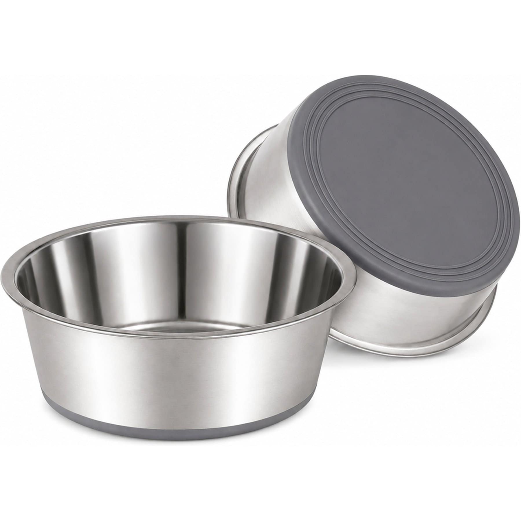 Casfuy Premium Non-Skid Stainless Steel Dog & Cat Bowl Set, 2 count, Giant: 11.4 cup