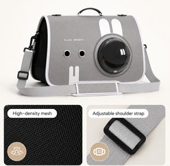 NonoPets Foldable Dog & Cat Carrier Backpack, Grey, Large: Under 17-lb slide 2 of 9