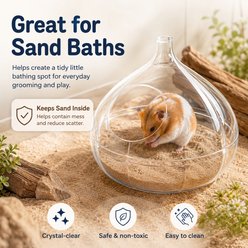 NonoPets Transparent Teardrop Hamster Sand Bath House slide 2 of 9