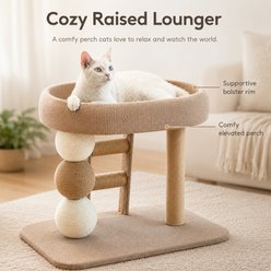 NonoPets Modern Multi-Functional 18.5-in Hemp Activity Center Tower Sisal-Scratching Cat Tree slide 2 of 9