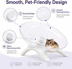 NonoPets Silent Flying Saucer Hamster Wheel, White slide 2 of 9