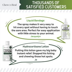 Chew + Heal Hydrocortisone Lotion & Liquid Bandage First Aid Duo Wound Care for Dogs slide 2 of 9