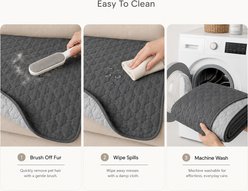NonoPets 100% Waterproof Quilted Reversible Microfiber Dog & Cat Mat & Couch Cover, Grey, 30 x 70-in slide 2 of 9