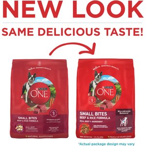 Purina ONE Natural Small Bites Beef & Rice Formula High-Protein Dog Food, 31.1-lb bag