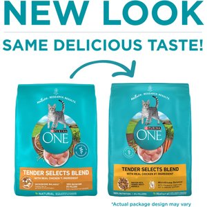 Purina ONE Tender Selects Blend with Real Chicken Natural Dry Cat Food, 16-lb bag
